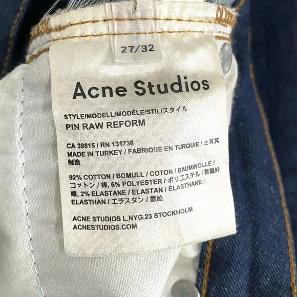 Acne Dark Blue Skinny Jeans - Picture 14 of 15